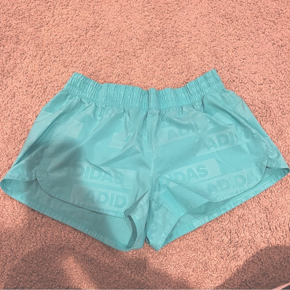 Women’s Adidas Teal Deboss Shorts Size Small